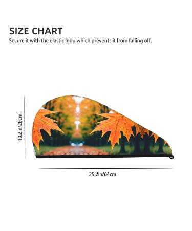 Autumn Pattern SamLng Coral Velvet Dry Hair Cap - Ideal for Home Travel Pool Parties & More | International Shipping - Buy Online on GoSupps.com