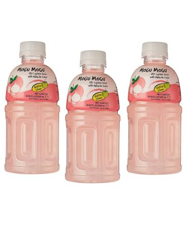 Italian Gourmet E.R. Mogu Mogu Lychee 320 ml Lychee and Nata de Coco Disposable PET Drinks Set of 3
