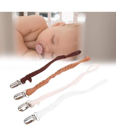 4-Piece Baby Pacifier Clips Portable Chain Holders for Infants | Universal Fit for All Pacifiers - Buy Online on GoSupps.com