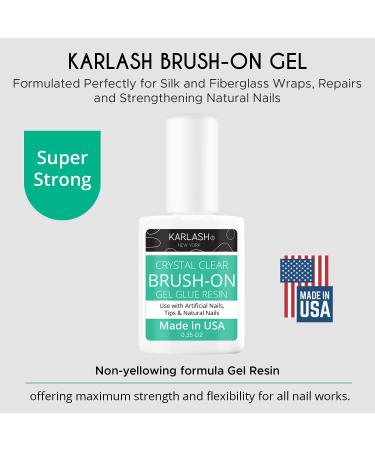 Karlash Super Strong Brush On Nail Glue for Acrylic & Press-On Nails - 2 Pack Adhesive for False Nail Art, Glitter, Gems - Clear Tip Bond - Buy Online on GoSupps.com