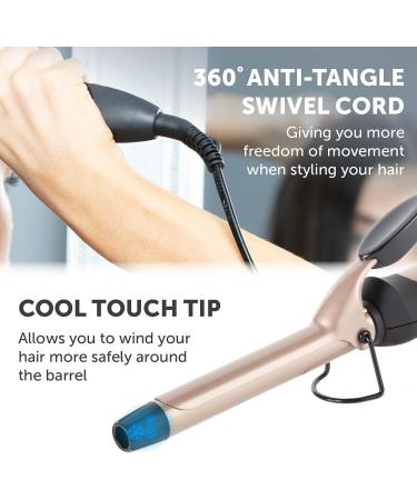 Carmen C81050 Noir 19mm Ceramic Barrel Curling Tong in Black/Rose Gold - Hair Curler - Buy Online on GoSupps.com