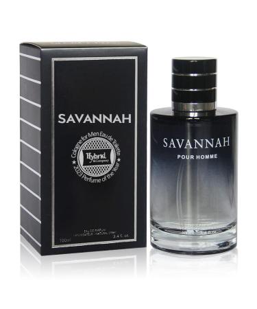 Hybrid & Company SAVANNAH Cologne for Men Eau De Toilette Natural Spray Masculine Scent 3.4 Fl Oz 101-SAVANNAH 3.4 Fl Oz (Pack of 1)