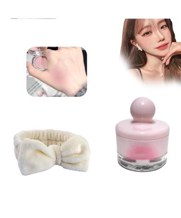 Creamy Blush Putty with Powder Puff 3 in 1 Blush Mud Multi-purpose Blush Putty with Powder Puff Putty Cream Blush Blush Putty with Powder Puff Soft Creamy Blush Putty (B 1PCS) B 1 g (Pack of 1)