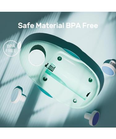 NCVI Electric Baby Nail Trimmer & File Set - Safe Clippers for Newborns to Toddlers - 8 Grinding Heads - Blue - Buy Online on GoSupps.com