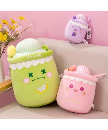GagaLu Cute juice bubble tea blueberry lemon grape peach milk tea drink bottle pillow decoration sofa birthday 65cm 2 2 65cm - Buy Online on GoSupps.com