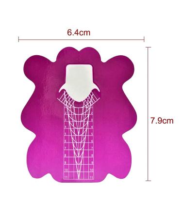 200Pcs Professional Stiletto Nail Forms - Self-Adhesive Sticker for Nail Extension - Pink and Silver - HJ-NTF051 - Buy Online on GoSupps.com