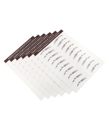 DOITOOL 6pcs Eyebrow Stickers Authentic Eyebrows Black False Eyebrows Cosmetics Transfer Stickers Hair 4d 6X1X0.1CM Brown