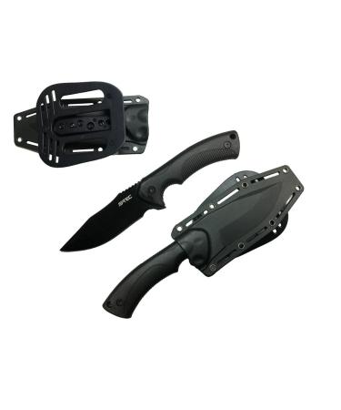 9" Full Tang Tactical Knife with ABS Plastic Sheath Black Tactical
