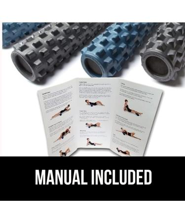 RumbleRoller Textured Muscle Foam Roller - 56 cm Blue | Medium Size for Deep Tissue Massage | International Shipping Available - Buy Online on GoSupps.com