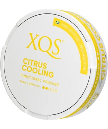 XQS Citrus Cooling Pouches 100mg/g Caffeine. The perfect alternative to Tobacco and Nicotine Pouches for a healthy lifestyle - Unique taste experience where fresh cold lemon is the main ingredient. - Buy Online on GoSupps.com