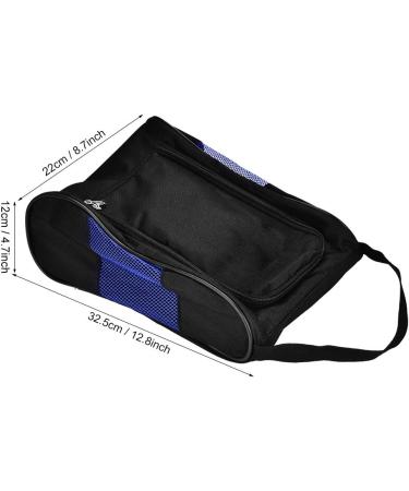 Zerone Portable Golf Shoes Bag - Breathable Dust-Proof Organizer with Pocket, Black and Blue - Ideal for Storing Sports Accessories - Unisex - Buy Online on GoSupps.com