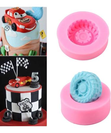 3D Round Tire Chocolate Candy Molds - Set of 4 | Silicone Truck Wheels & Car Tyre Fondant Molds for Cake Decorating & Soap Making - Buy Online on GoSupps.com