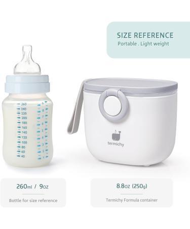 Termichy Milk Powder Dispenser Pot - 250g Grey Formula Dispenser for Baby - Buy Online on GoSupps.com
