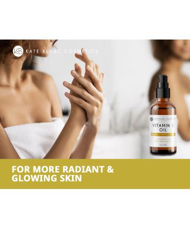 Kate Blanc Cosmetics Vitamin E Oil for Skin Scars - 28000 IU - Reduce Scars, Wrinkles, Dark Spots, and Acne - DIY Lip Gloss, Nail, and Hair Care - 1 Fl Oz - Buy Online on GoSupps.com