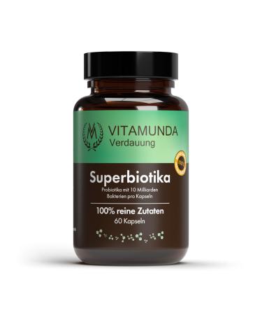 Vitamunda |Superbiotics |10 billion live bacteria KBE |60 capsules |Vegan |Specially selected specialized intestinal bacteria