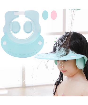 Hair Washing Aids for Kids Baby Toddler Hair Washing Shield Shower Cap for Kids with Ear Cover Baby Safe Shampoo Shield Shower Caps (BLUE1)