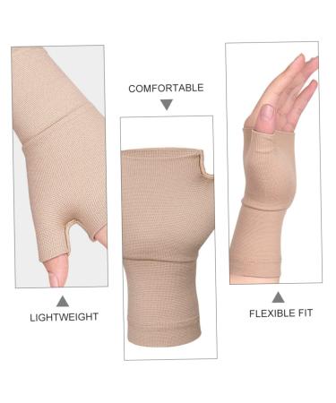 Buy Fingerless Gloves - 2 Pairs Pressure Wrist Support for Carpal Tunnel Tendonitis & Rheumatoid Arthritis | Comfortable Spandex Sports Brace - Buy Online on GoSupps.com