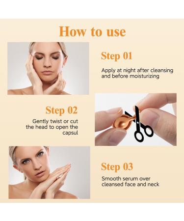 Concentrated Vitamin C Facial Serum Capsules - Bulk Set of 40 Capsules with Brightening and Nourishing Serum for Radiance Smooth Complexion and Hydration | Vitamin C Skincare - Buy Online on GoSupps.com