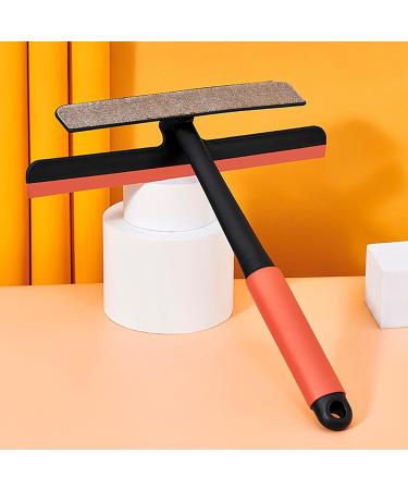 Squeegee Window Cleaner - Glass Washer Screen Wiper | Window Cleaning Wiper with Three Brush Heads | 360-Degree Rotating Stain Removal Tool for Tiles Shower Door Glass Door Window Cars - Buy Online on GoSupps.com