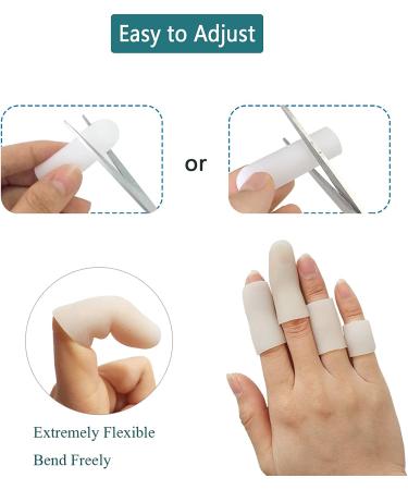 Silicone Finger Protectors 16 PCS - Waterproof Gel Finger Cots for Finger Eczema & Arthritis - Small Size - Buy Online on GoSupps.com