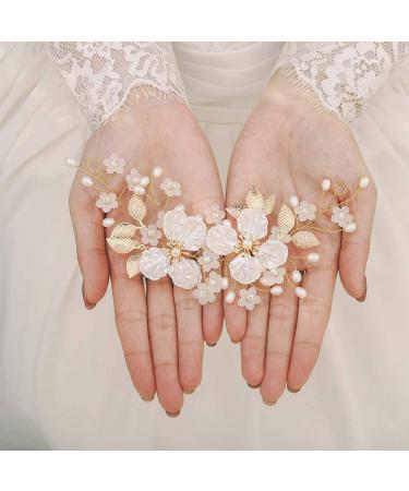 Edary Bridal Wedding Vine Gold Rhinestone Headpiece - Flowers & Leaves Accessory for Women & Girls | International Shipping Available - Buy Online on GoSupps.com