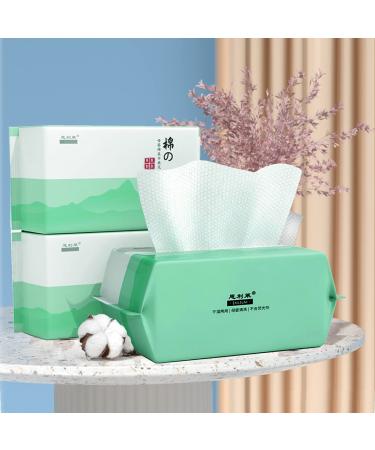 100 Count Ultra Soft Disposable Face Towel Washcloths - Lint-free Cotton Dry Wipes for Skin Care & Make-up Removal - Buy Online on GoSupps.com