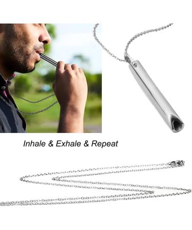 Phcozy Mindful Breathing Necklace - Stress Relief & Fear Relief - Stainless Steel Portable Jewelry for Men & Women - Buy Online on GoSupps.com