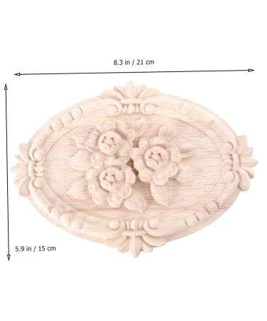 PRETYZOOM 1pc Wood Onlays for Cabinets Decals for Furniture Home Decor Wood Applique Cabinet Door Decorations - Buy Online on GoSupps.com