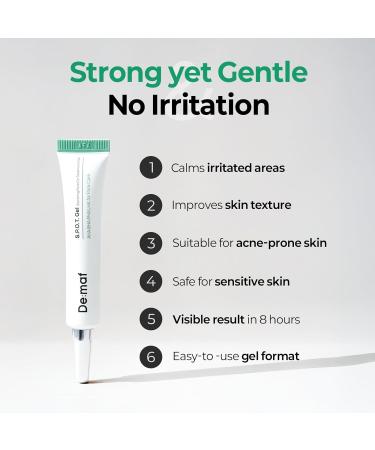 Fast Acting Blemish Spot Gel for Oily and Acne-Prone Skin Targeted Care with AHA, BHA, PHA, LHA, Centella and Green Tea, Lightweight Non-Comedogenic Formula, 0.35 fl oz (10ml) - Buy Online on GoSupps.com