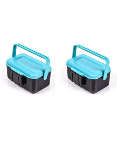 Comsnows 2PCS Worm Bait Holder, Bait Storage Box, Fishing-Accessories Boxes Storage Containers (Blue)