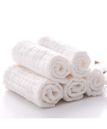 MUKIN Baby Washcloths - Natural Muslin Cotton Baby Wipes for Sensitive Skin - 5 Pack 12x12 inches - Buy Online on GoSupps.com