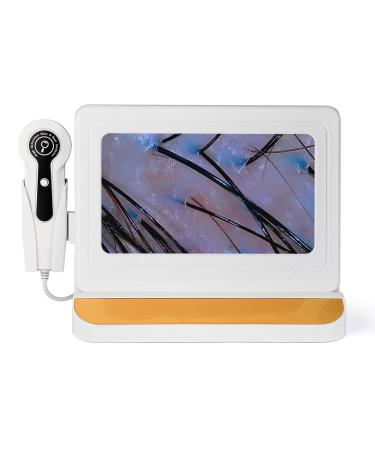 Skin Diagnosis Analyseur de cheveux 11 " avec double t te 50 x / 200 x pour la maison le salon de beaut et le spa white