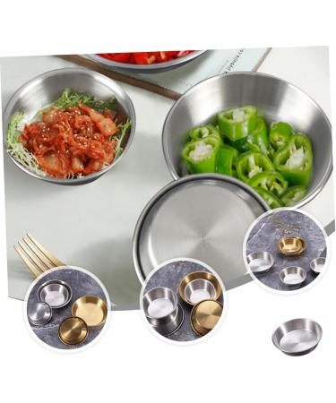 Ciieeo 6 Pcs Dish Soy Sauce Bowl Stainless Steel Household 7X7X2CMx3pcs Silverx3pcs - Buy Online on GoSupps.com