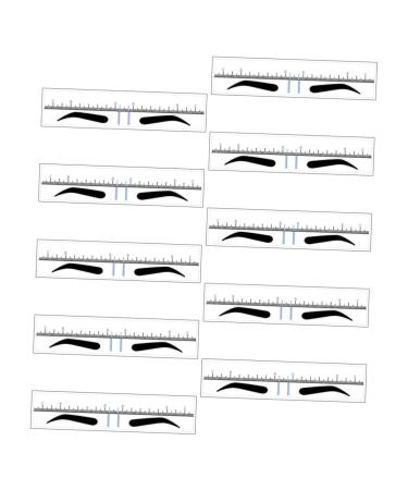 DRESSOOS Eyebrow Stencil 50pcs Eyebrow Positioning Ruler Stickers Eyebrow Mapping Ruler Sticker Eyebrow Drawing Tool Suite 18.00X3.80X0.10CM Blue