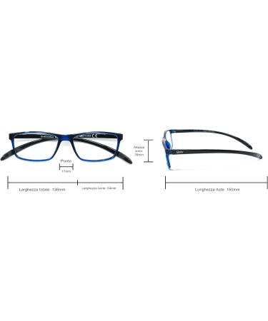Gian Marco Venturi Unisex Verona Reading Glasses - Stylish Blue Frame (M) | International Shipping Available - Buy Online on GoSupps.com