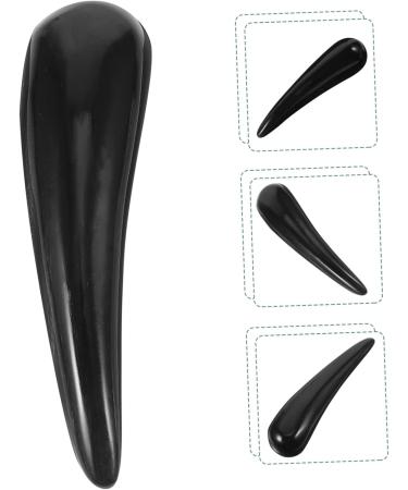 Magiclulu Full Body Gua Sha Massage Tool | Black Buffalo Horn Scraper Board for Neck & Meridian Massage - 12x3.2cm - Buy Online on GoSupps.com