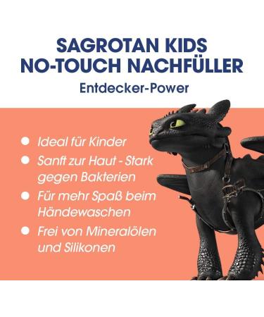 Sagrotan No-Touch Kids Aloe Vera Hand Soap Refill 250ml - Automatic Dispenser Compatible - 1 Pack - Buy Online on GoSupps.com
