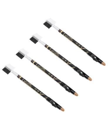 Vaguelly 4 pi ces Crayons Sourcils tanches avec Pinceaux Biseaut s Outils de Maquillage Portables pour Femmes pour Dessin et D finition des Sourcils