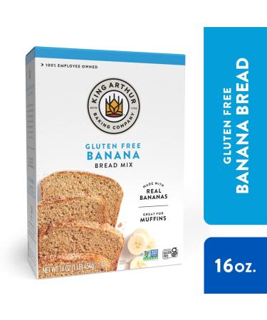 King Arthur Gluten-Free Banana Bread & Muffin Mix - Non-GMO, Kosher, 16 oz - Buy Online on GoSupps.com