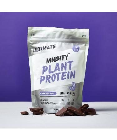 Mighty Ultimate Vegan Protein Powder - Chocolate Flavor Plant-Based Dairy Free 510g (17 Servings) with Added Vitamins & Minerals - Buy Online on GoSupps.com
