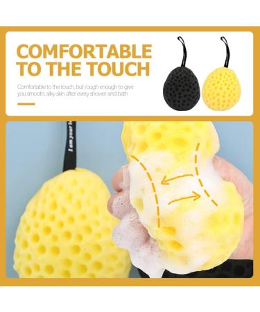 Beavorty 2pcs Natural Honeycomb Bath Sponges | Eco-Friendly Shower Loofah for Kids & Women - Buy Online on GoSupps.com
