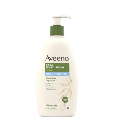 Aveeno Sheer Hydration Daily Moisturizing Lotion for Dry Skin with Soothing Oat, Lightweight, Fast-Absorbing & Fragrance-Free Intense Body Moisturizer, 18 fl. oz 18 Fl Oz (Pack of 1) - Buy Online on GoSupps.com