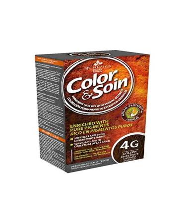 Les 3 Ch nes Color & Soin Permanent Color Care - Golden Chestnut: 4G