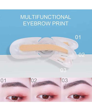 Adjustable Instant Eyebrow Stamp 3D Waterproof brow Powder Stamper Brush Kit Reusable Eyebrow Shaping Stencil Create Delicate Brow Shape Effortlessly /550 (Color : Khakis+Dark Coffee) - Buy Online on GoSupps.com