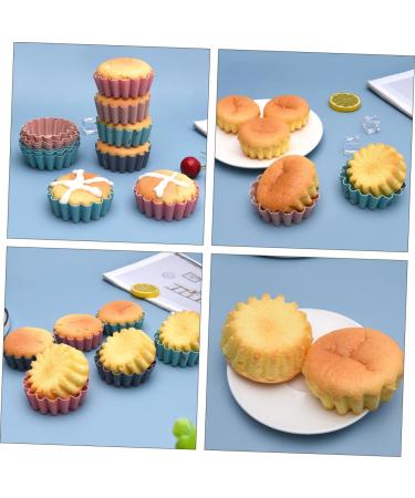 Ciieeo 36 Pcs Silicone Muffin Cup Baking Trays Reusable Baking Molds Soap Wrapping Paper Reusable Muffin Cups Exquisite Biscuit Molds Cupcake Covers Mini Delicate Baking Tools Silica Gel 7.5X6.3CMx3pcs - Buy Online on GoSupps.com
