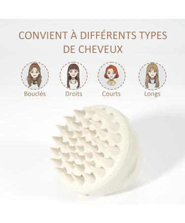 Scalp Massage Brush - Best Shampoo Hair Brush for Wet & Dry Use | Gently Exfoliate & Massage Your Head (90x90x80mm) - Buy Online on GoSupps.com