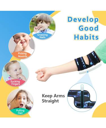 Thumb Sucking & Nail Biting Prevention Guard for Kids - Elbow Immobilizer Brace (2PCS) Blue - Buy Online on GoSupps.com