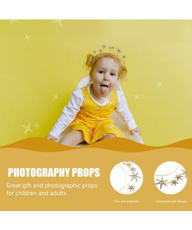 Fomiyes Crystal Hair Band | Star Tiara with Rhinestones | Multi-Layer Bridal Jewelry & Headdress for Women & Girls | Gold-Colored Wedding Hair Accessory - Buy Online on GoSupps.com