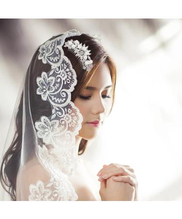 Beaupretty Silver Bridal Hair Comb Clip Pearl Hair Comb Bride Wedding Hair Comb Wedding Hair Pieces for Brides Women Random Style - Buy Online on GoSupps.com