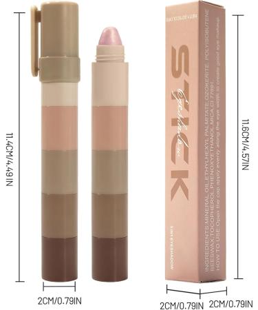  Qutalmi Eyeshadow Stick Creamy Nose Contour Pen Light Effect Cosmetics Beauty Sweat Resistant for Parties Travel School Appointments Scene - Buy Online on GoSupps.com